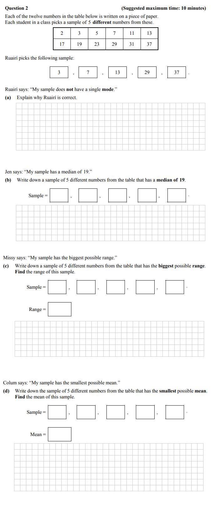 Each-of-the-twelve-numbers-in-the-table-below-is-written-on-a-piece-of-paper-Junior Cycle Mathematics-Question 2-2017.png