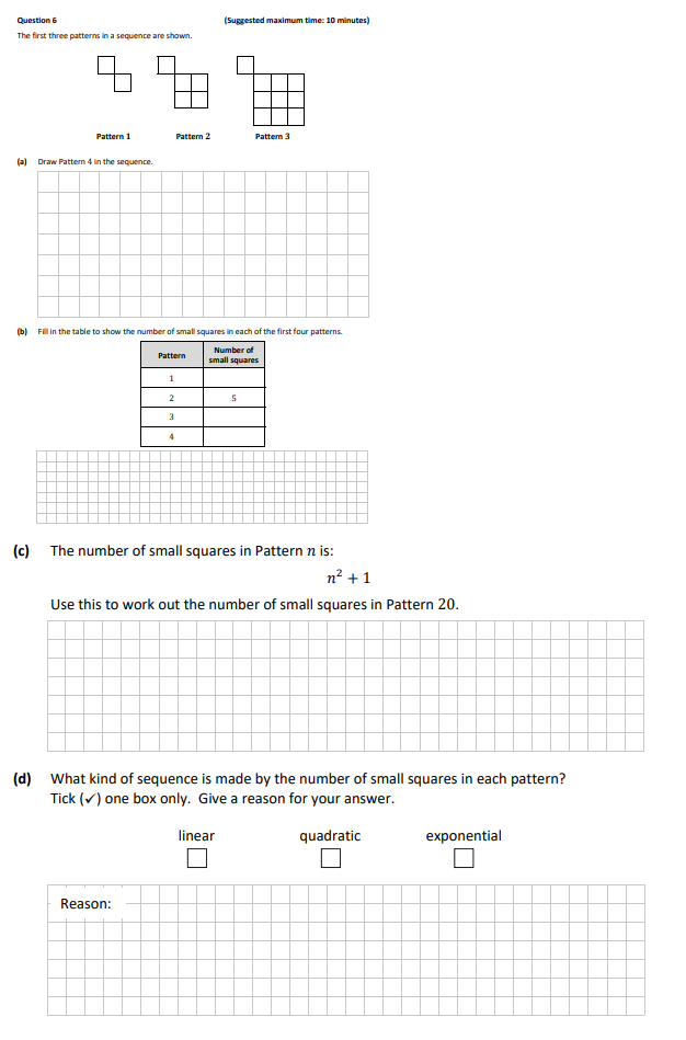 The-first-three-patterns-in-a-sequence-are-shown-Junior Cycle Mathematics-Question 6-2019.png