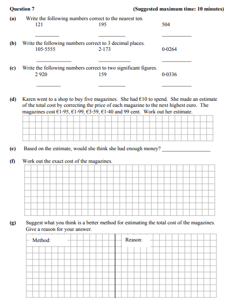 7.-Write-the-following-numbers-correct-to-the-nearest-ten-Junior Cycle Mathematics-Question 7-2012.png