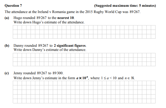 The-attendance-at-the-Ireland-v-Romania-game-in-the-2015-Rugby-World-Cup-was-89-267-Junior Cycle Mathematics-Question 7-2016.png