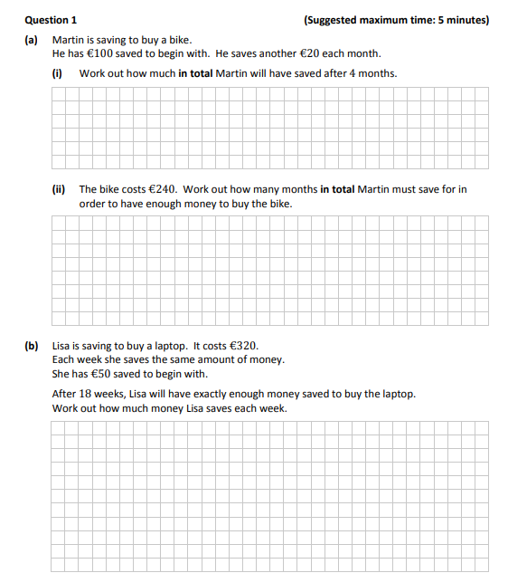 Martin-is-saving-to-buy-a-bike-Junior Cycle Mathematics-Question 1-2018.png