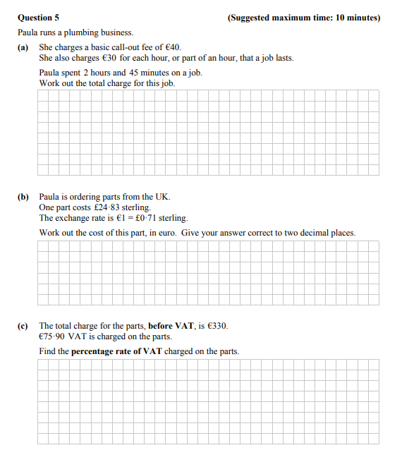 Paula-runs-a-plumbing-business-Junior Cycle Mathematics-Question 5-2016.png