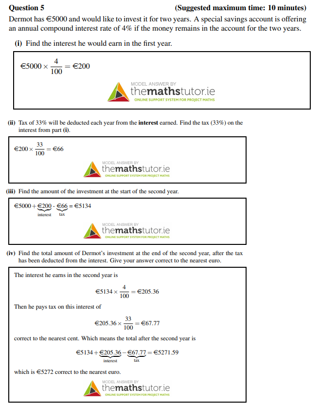 Dermot-has-€5000-and-would-like-to-invest-it-for-two-years-Junior Cycle Mathematics-Question 5-2014.png