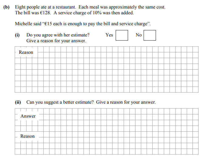 Eight-people-ate-at-a-restaurant-Junior Cycle Mathematics-Question b-2013.png