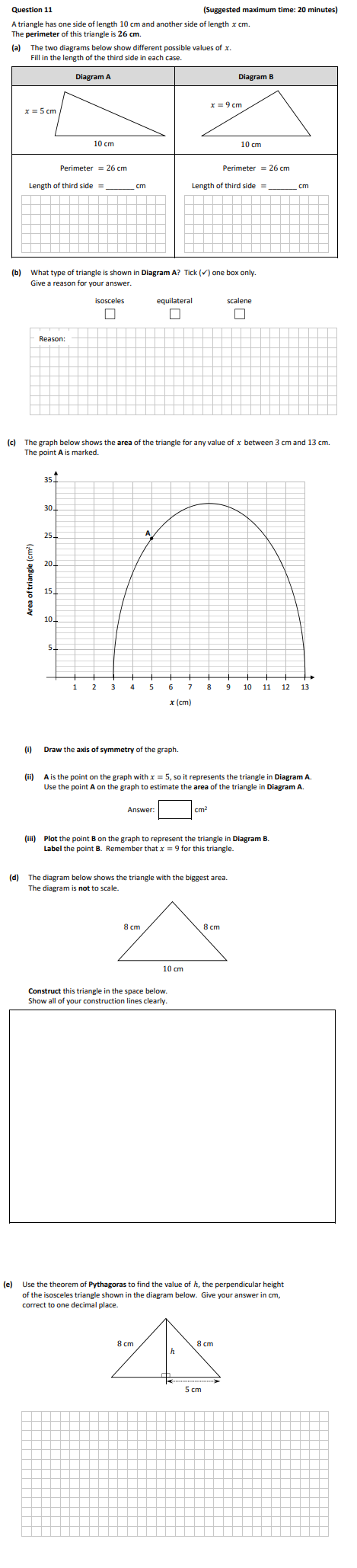 A-triangle-has-one-side-of-length-10-cm-and-another-side-of-length-x-cm-Junior Cycle Mathematics-Question 11-2019.png