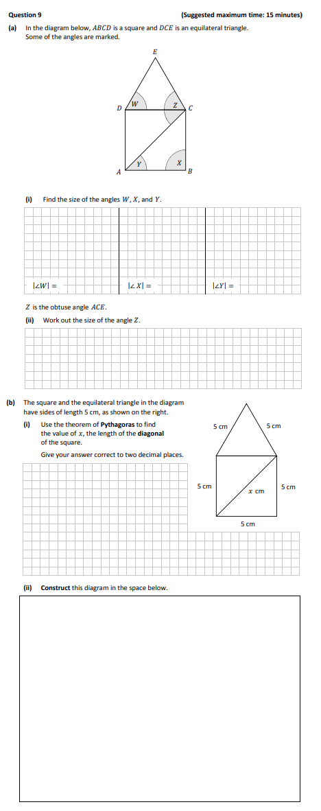 In-the-diagram-below,-ABCD-is-a-square-and-DCE-is-an-equilateral-triangle-Junior Cycle Mathematics-Question 9-2018.png