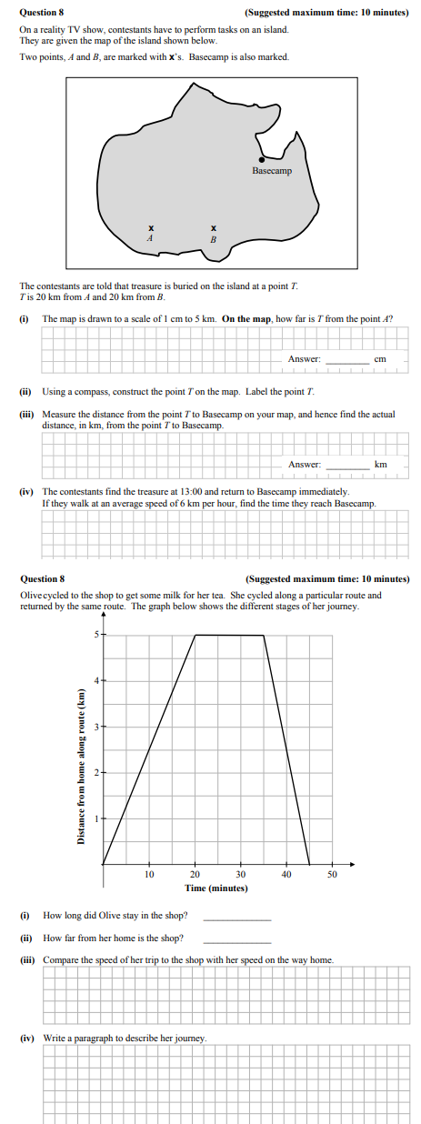 On-a-reality-TV-show,-contestants-have-to-perform-tasks-on-an-island-Junior Cycle Mathematics-Question 8-2014.png