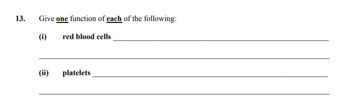 Give-one-function-of-each-of-the-following:-(i)-red-blood-cells-________________________________________________-(ii)-platelets-________________________________________________-Junior Cycle Home Economics-Question 13-2010.png