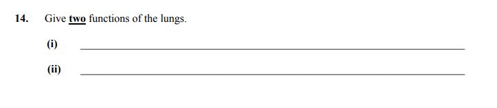Give-two-functions-of-the-lungs-Junior Cycle Home Economics-Question 14-2005.png