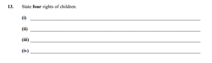 State-four-rights-of-children-Junior Cycle Home Economics-Question 13-2015.png