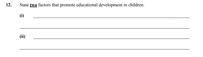 State-two-factors-that-promote-educational-development-in-children-Junior Cycle Home Economics-Question 12-2009.png