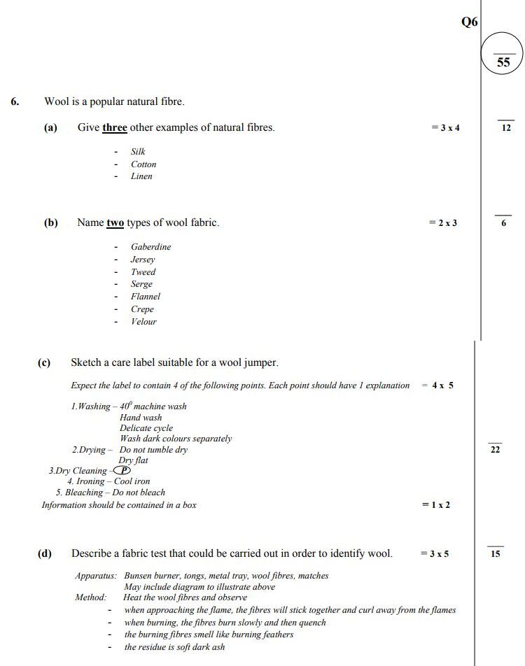 Wool-is-a-popular-natural-fibre-Junior Cycle Home Economics-Question 6-2005.png
