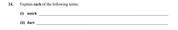 Explain-each-of-the-following-terms:--(i)-notch--(ii)-dart-Junior Cycle Home Economics-Question 24-2015.png