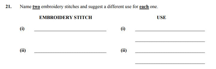 Name-two-embroidery-stitches-and-suggest-a-different-use-for-each-one-Junior Cycle Home Economics-Question 21-2005.png
