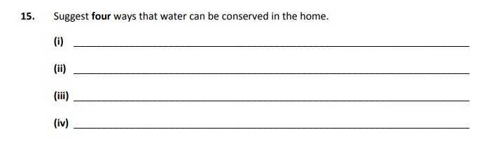 Suggest-four-ways-that-water-can-be-conserved-in-the-home-Junior Cycle Home Economics-Question 15-2018.png