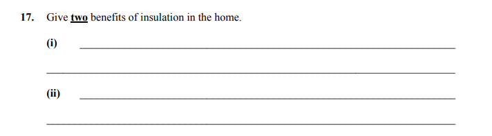 Give-two-benefits-of-insulation-in-the-home-Junior Cycle Home Economics-Question 17-2011.png