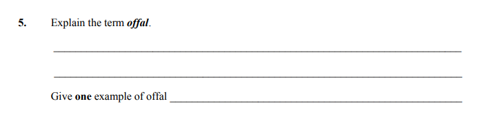 Explain-the-term-offal-Junior Cycle Home Economics-Question 5-2015.png