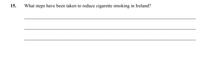 What-steps-have-been-taken-to-reduce-cigarette-smoking-in-Ireland?--Junior Cycle Home Economics-Question 15-2014.png