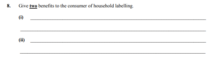 Give-two-benefits-to-the-consumer-of-household-labelling-Junior Cycle Home Economics-Question 8-2011.png