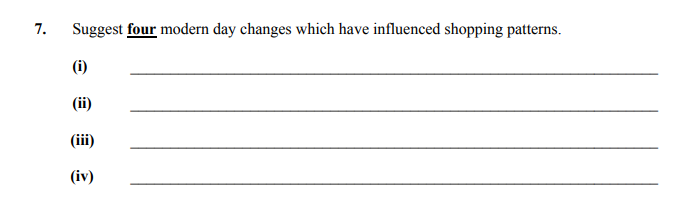 Suggest-four-modern-day-changes-which-have-influenced-shopping-patterns-Junior Cycle Home Economics-Question 7-2009.png