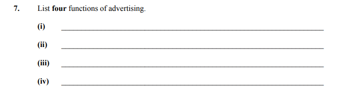 List-four-functions-of-advertising-Junior Cycle Home Economics-Question 7-2005.png