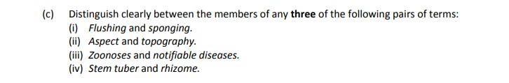 Distinguish-clearly-between-the-members-of-any-three-of-the-following-pairs-of-terms:--(i)-Flushing-and-sponging-Leaving Cert Agricultural Science-Question c-2017.png