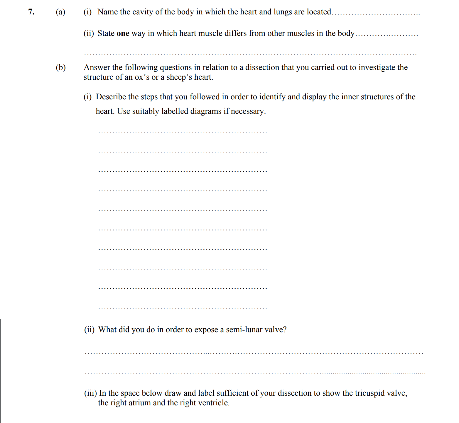 a)-(i)-Name-the-cavity-of-the-body-in-which-the-heart-and-lungs-are-located-Leaving Cert Biology-Question 7-2009.png