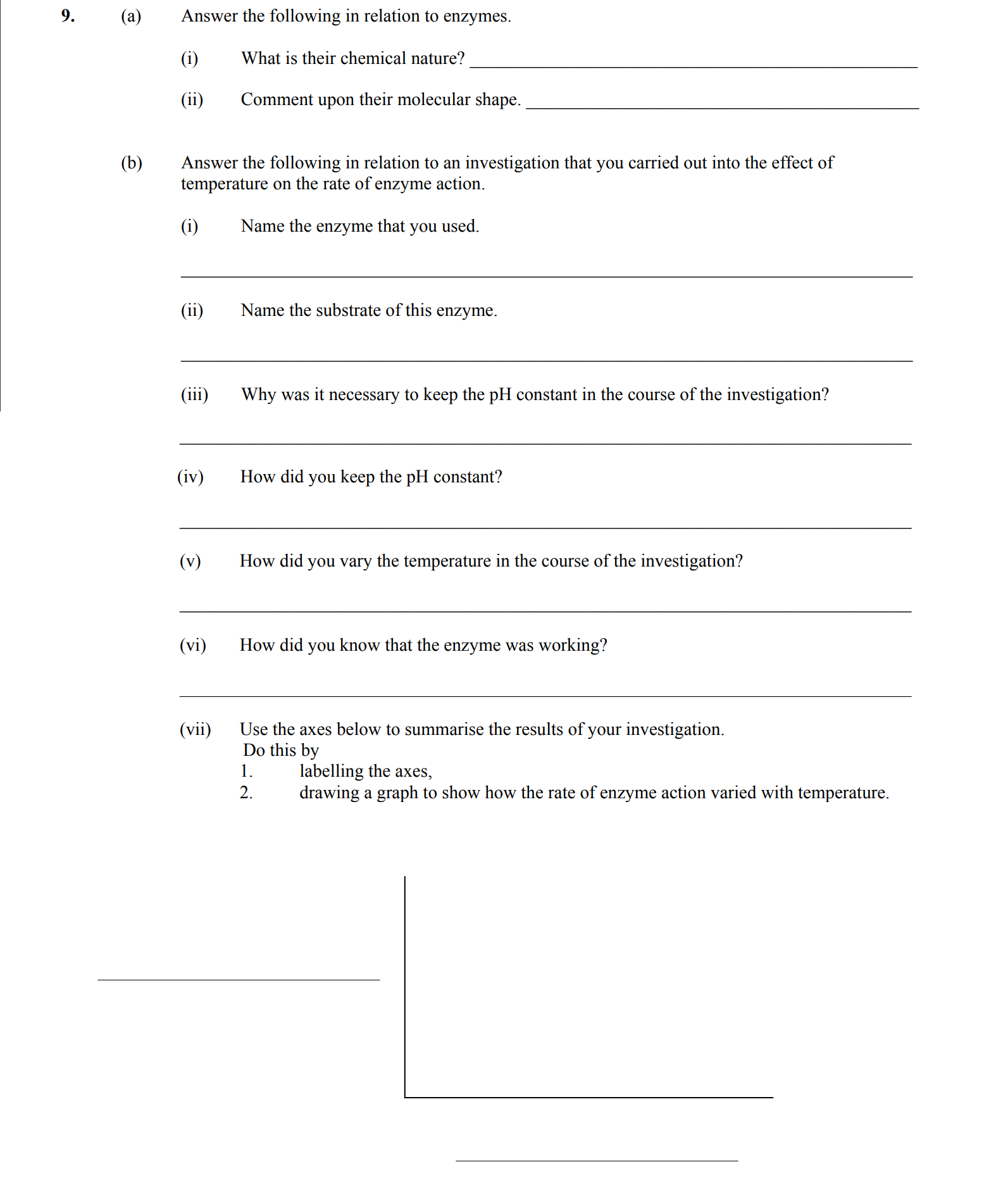 Answer-the-following-in-relation-to-enzymes-Leaving Cert Biology-Question 9-2012.png