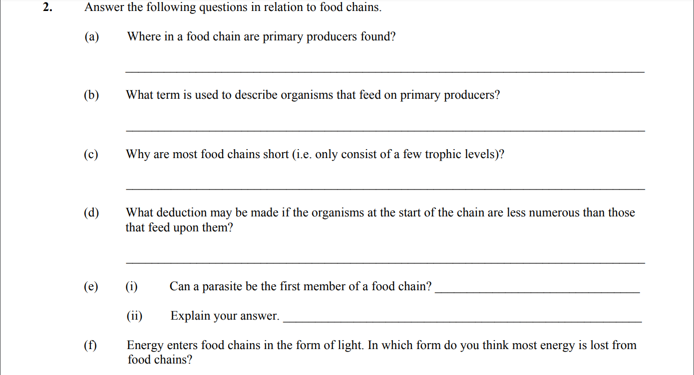 Answer-the-following-questions-in-relation-to-food-chains-Leaving Cert Biology-Question 2-2013.png