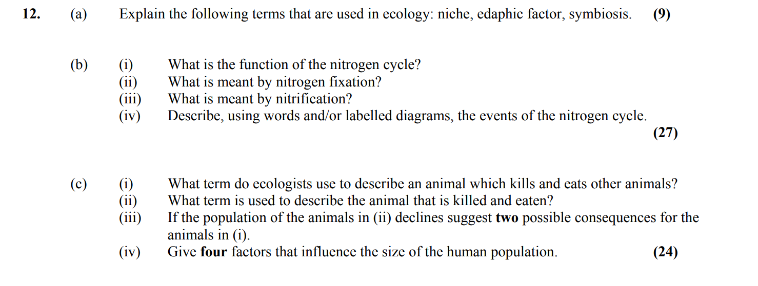 Explain-the-following-terms-that-are-used-in-ecology:-niche,-edaphic-factor,-symbiosis-Leaving Cert Biology-Question 12-2007.png