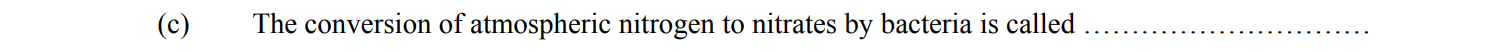 The-conversion-of-atmospheric-nitrogen-to-nitrates-by-bacteria-is-called-....................-Leaving Cert Biology-Question c-2004.png
