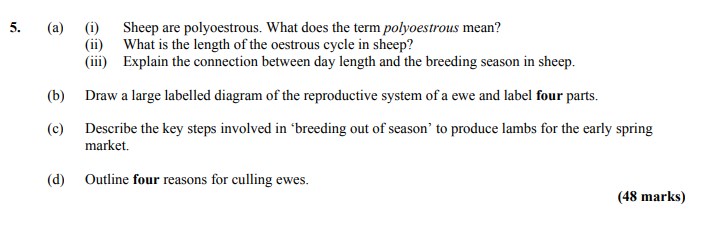 5.-(a)-Sheep-are-polyoestrous-Leaving Cert Agricultural Science-Question 5-2015.png