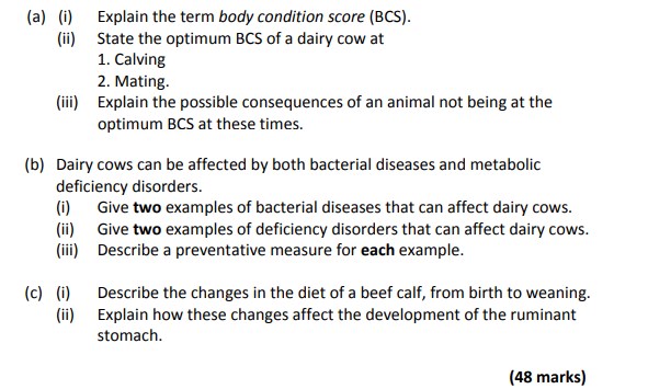a)-(i)-Explain-the-term-body-condition-score-(BCS)-Leaving Cert Agricultural Science-Question a-2018.png