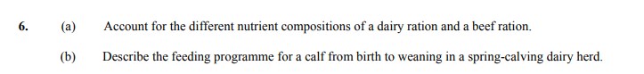 6.-(a)-Account-for-the-different-nutrient-compositions-of-a-dairy-ration-and-a-beef-ration-Leaving Cert Agricultural Science-Question 6-2008.png