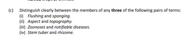 Distinguish-clearly-between-the-members-of-any-three-of-the-following-pairs-of-terms:--(i)-Flushing-and-sponging-Leaving Cert Agricultural Science-Question c-2017.png