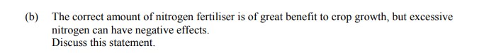 The-correct-amount-of-nitrogen-fertiliser-is-of-great-benefit-to-crop-growth,-but-excessive-nitrogen-can-have-negative-effects-Leaving Cert Agricultural Science-Question b-2016.png