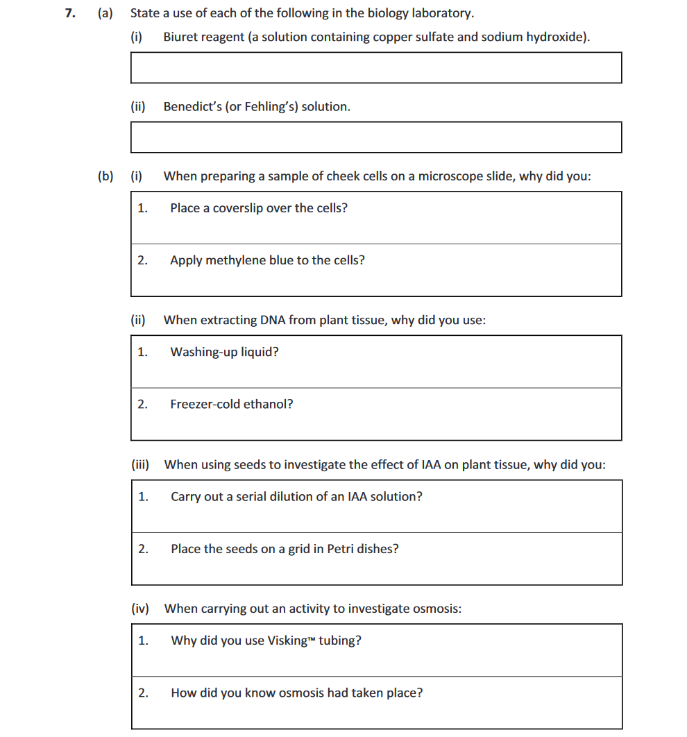7.-(a)-State-a-use-of-each-of-the-following-in-the-biology-laboratory-Leaving Cert Biology-Question 7-2019.png