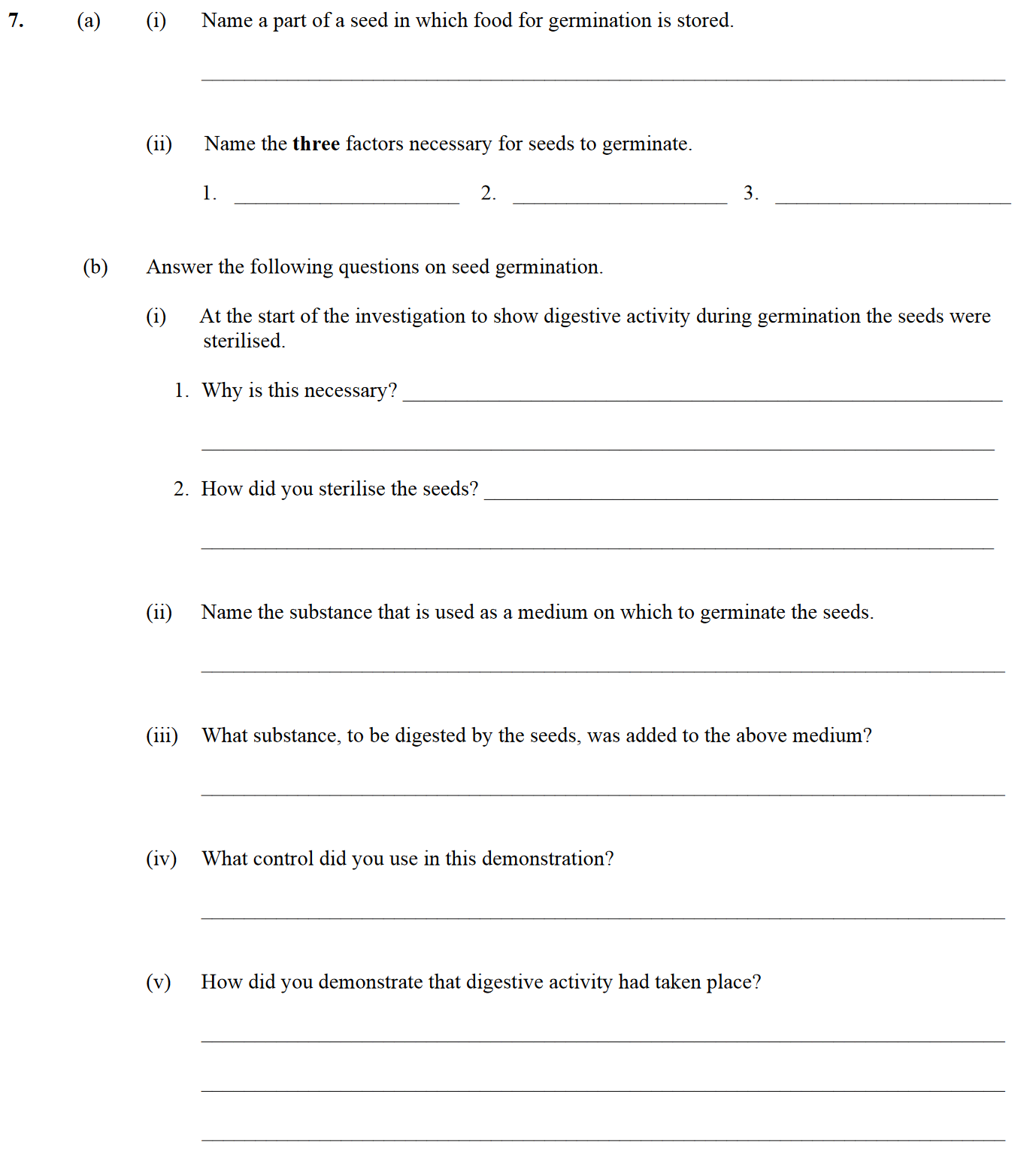 7.-(a)-(i)-Name-a-part-of-a-seed-in-which-food-for-germination-is-stored-Leaving Cert Biology-Question 7-2014.png