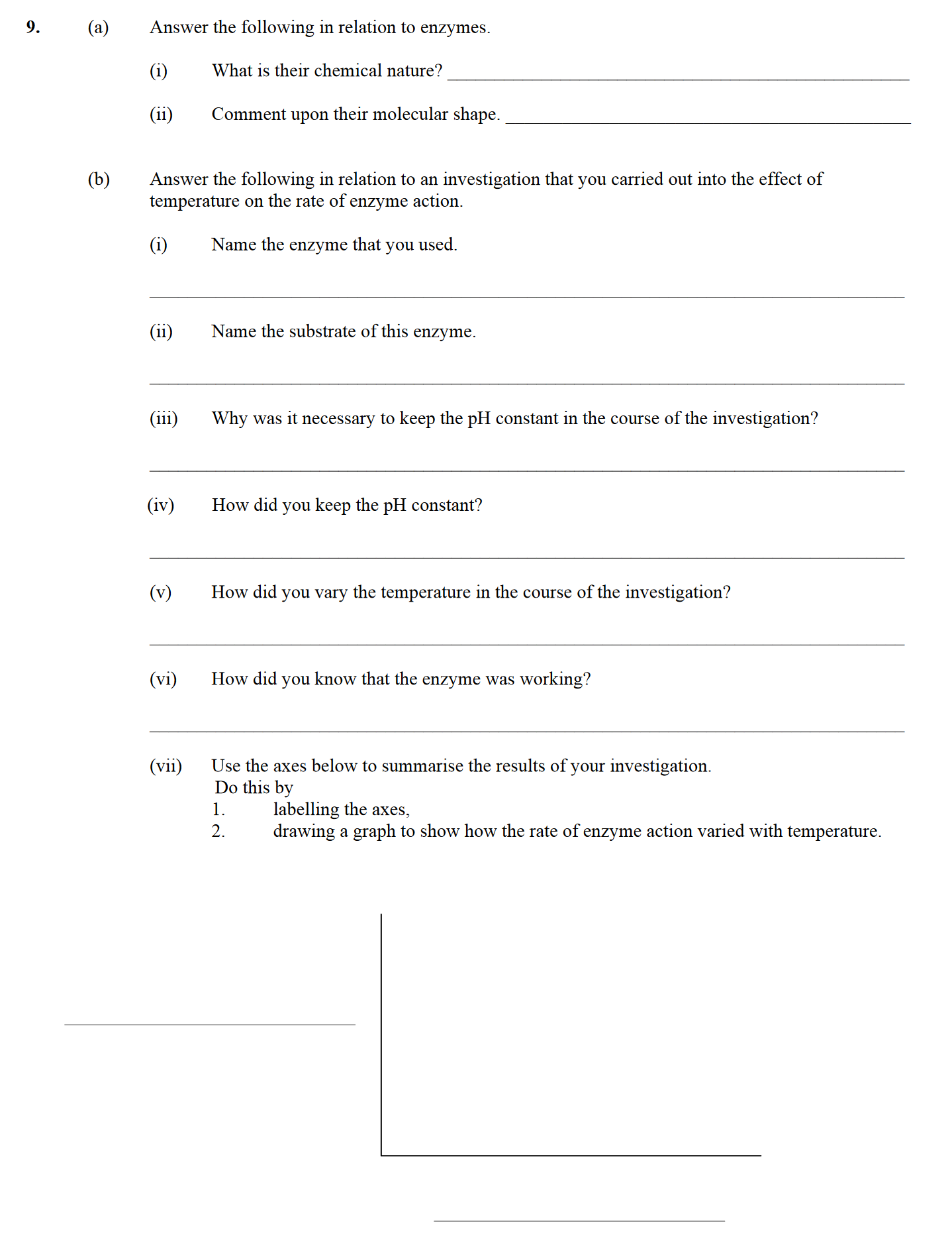 Answer-the-following-in-relation-to-enzymes-Leaving Cert Biology-Question 9-2012.png