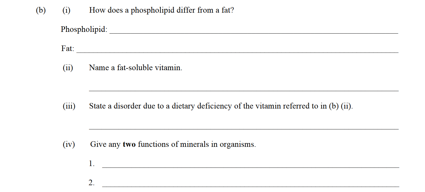 How-does-a-phospholipid-differ-from-a-fat?--Phospholipid:-A-phospholipid-is-a-type-of-lipid-that-contains-a-phosphate-group,-making-it-amphipathic,-meaning-it-has-both-hydrophilic-(water-attracting)-and-hydrophobic-(water-repelling)-parts-Leaving Cert Biology-Question b-2014.png