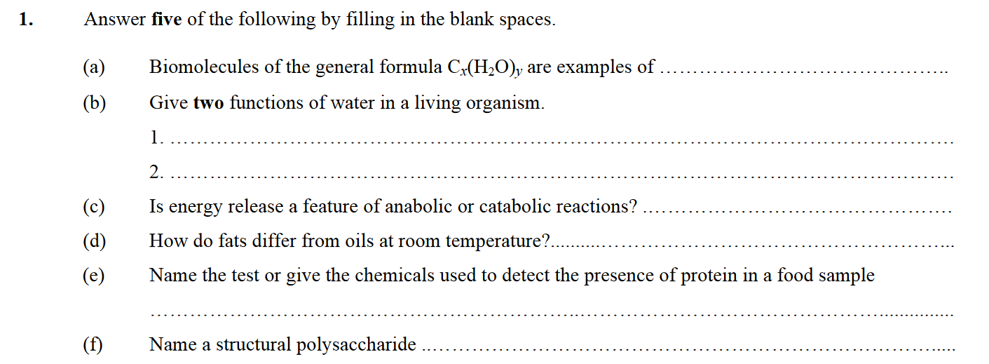 Answer-five-of-the-following-by-filling-in-the-blank-spaces-Leaving Cert Biology-Question 1-2008.png