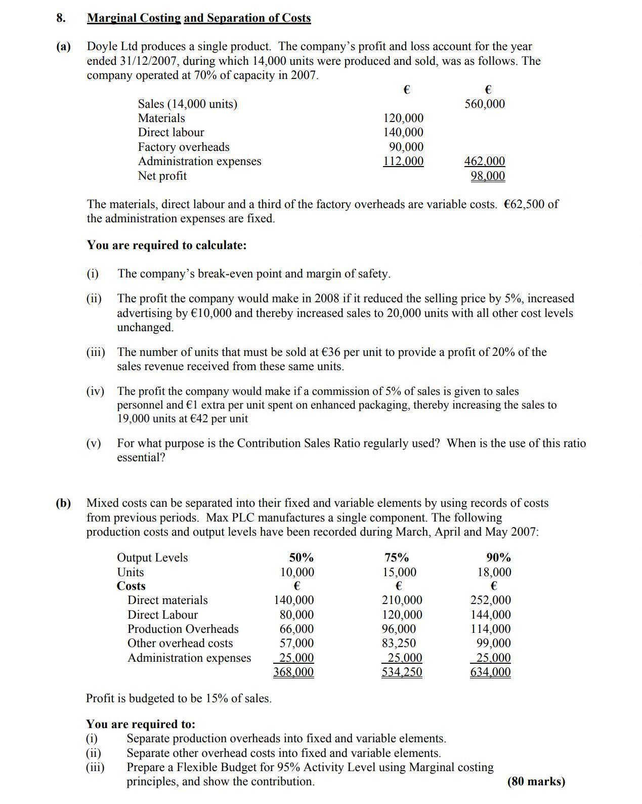Doyle-Ltd-produces-a-single-product-Leaving Cert Accounting-Question 8-2008.png