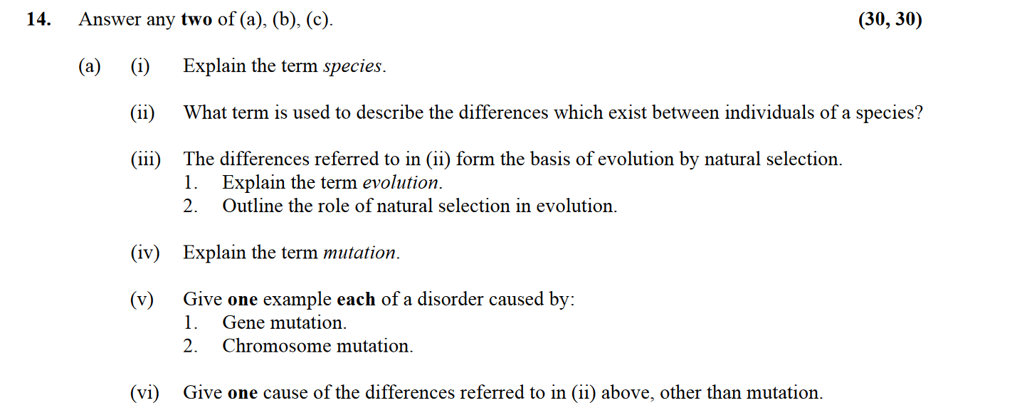 14.-Answer-any-two-of-(a),-(b),-(c)-Leaving Cert Biology-Question 14-2016.png
