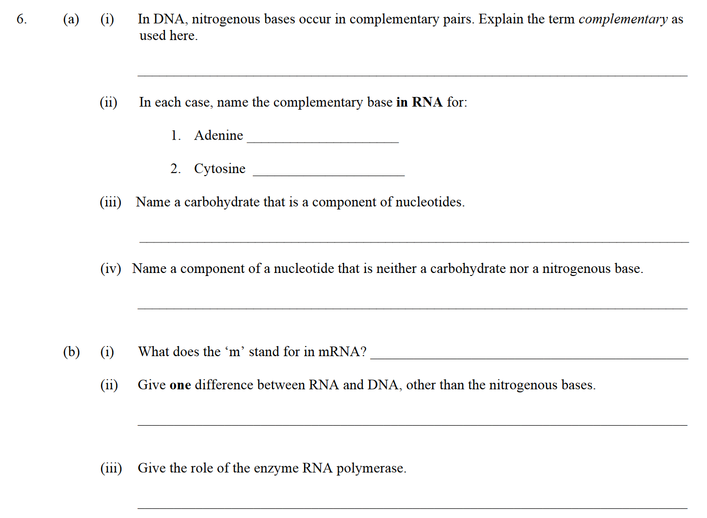 In-DNA,-nitrogenous-bases-occur-in-complementary-pairs-Leaving Cert Biology-Question 6-2013.png