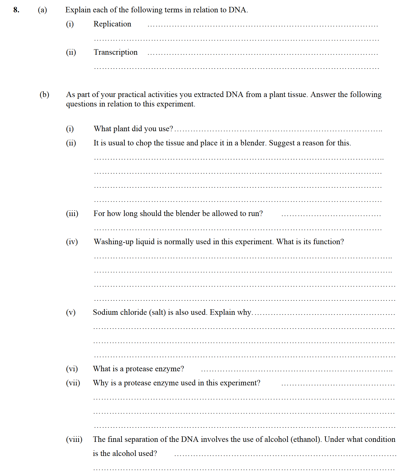 Explain-each-of-the-following-terms-in-relation-to-DNA-Leaving Cert Biology-Question 8-2005.png