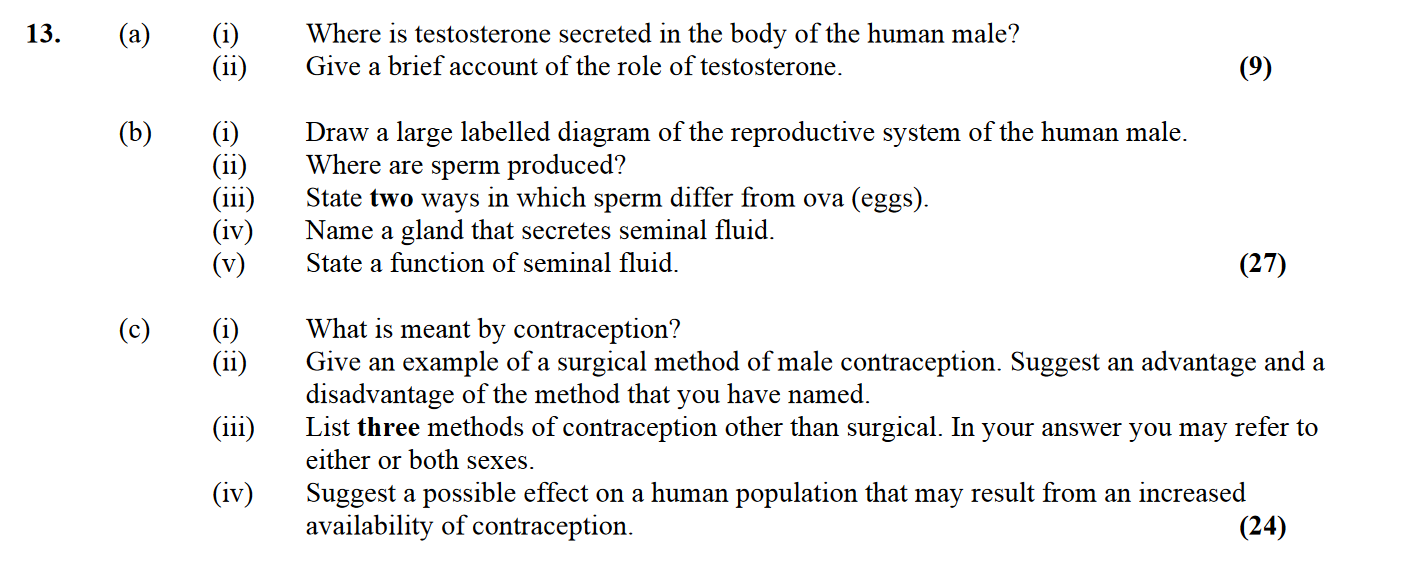 Where-is-testosterone-secreted-in-the-body-of-the-human-male?--Give-a-brief-account-of-the-role-of-testosterone-Leaving Cert Biology-Question 13-2005.png
