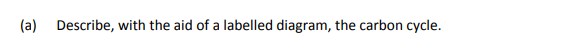 Describe,-with-the-aid-of-a-labelled-diagram,-the-carbon-cycle.-Leaving Cert Agricultural Science-Question a-2009.png