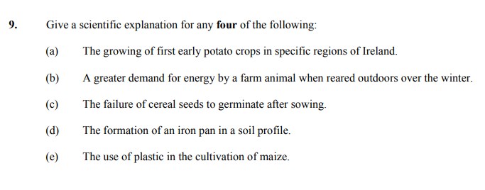 Give-a-scientific-explanation-for-any-four-of-the-following:--(a)-The-growing-of-first-early-potato-crops-in-specific-regions-of-Ireland-Leaving Cert Agricultural Science-Question 9-2009.png