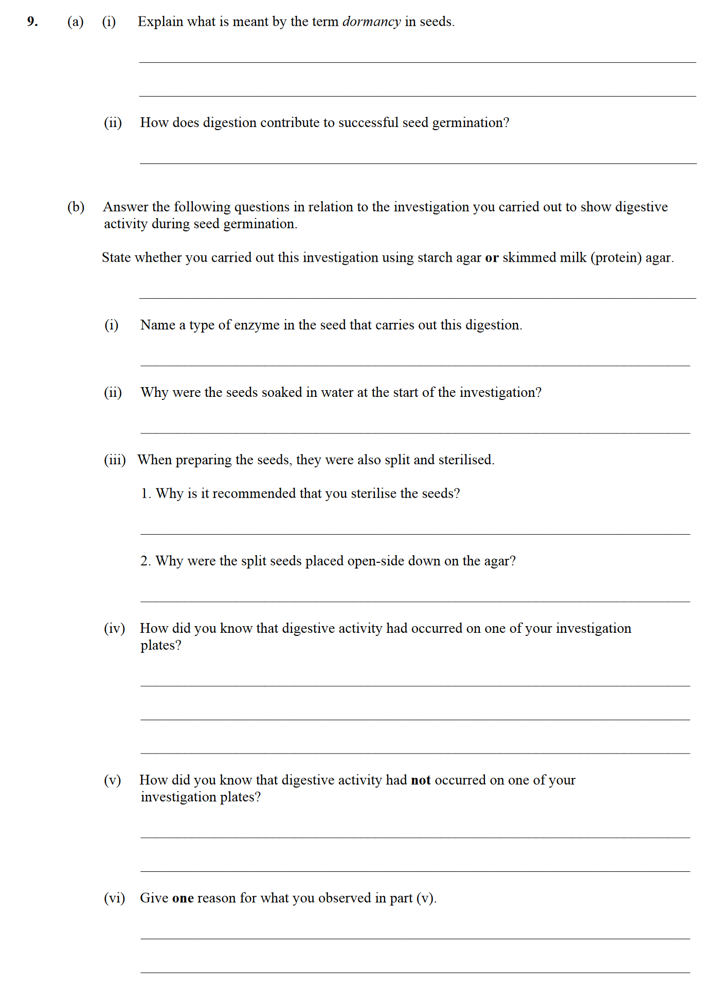 9.-(a)-(i)-Explain-what-is-meant-by-the-term-dormancy-in-seeds-Leaving Cert Biology-Question 9-2016.png