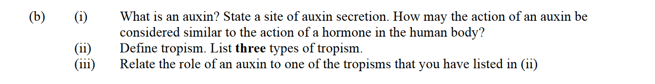 What-is-an-auxin?-State-a-site-of-auxin-secretion-Leaving Cert Biology-Question b-2004.png